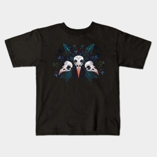 Forest Bird Skulls Kids T-Shirt